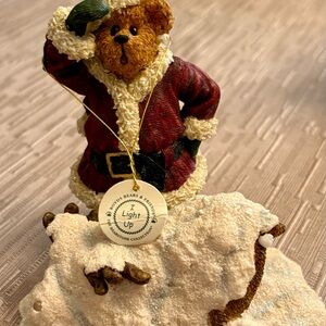 Boyds Bears Festive Santa Bear with Reindeer